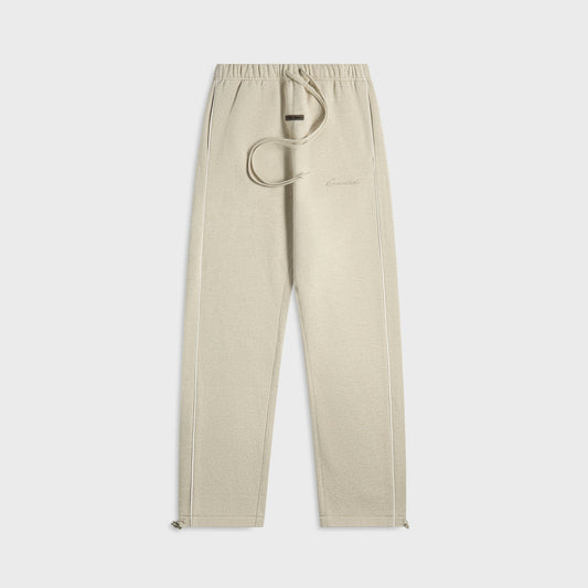 Men Kith Essentials Relaxed Fleece Sweatpant With Piping - Heather Stone / Clou
