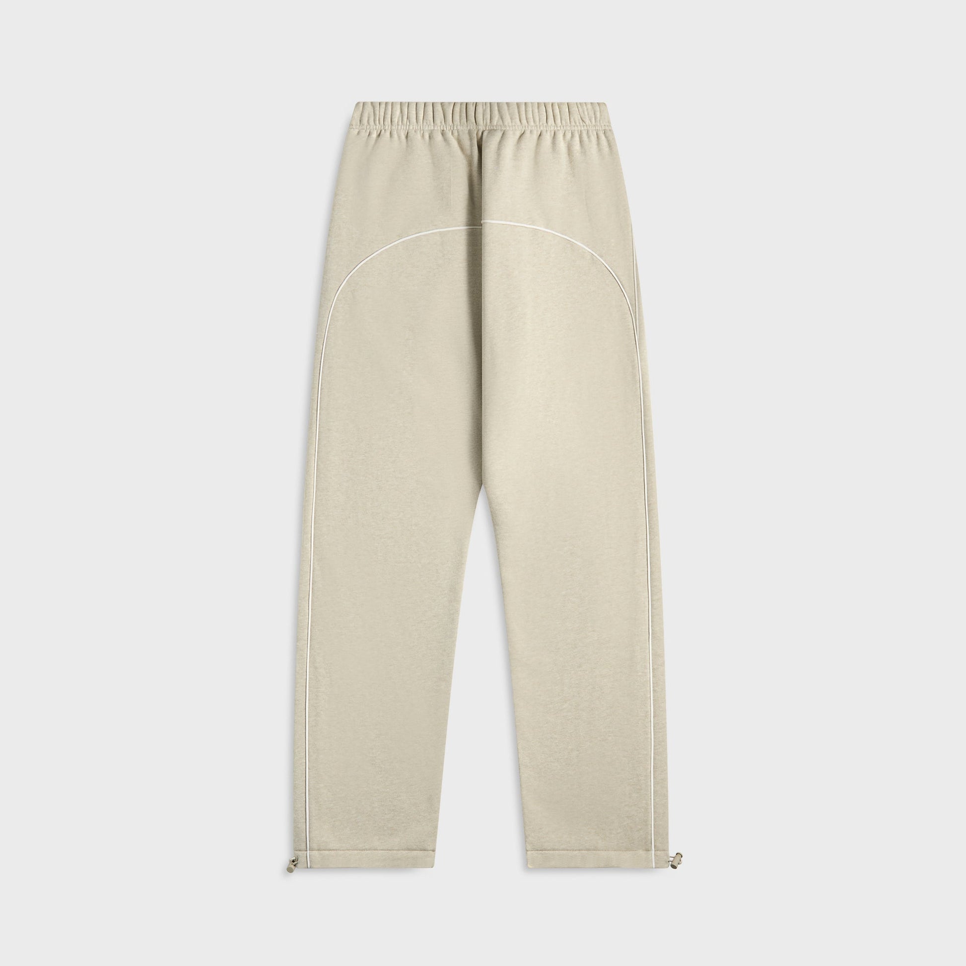 Men Kith Essentials Relaxed Fleece Sweatpant With Piping - Heather Stone / Clou