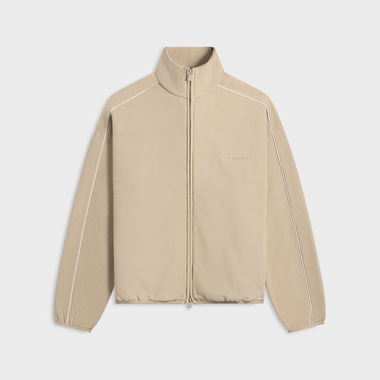 Men Kith Essentials Modern Fit Fleece Track Jacket - Timber / Cloud White