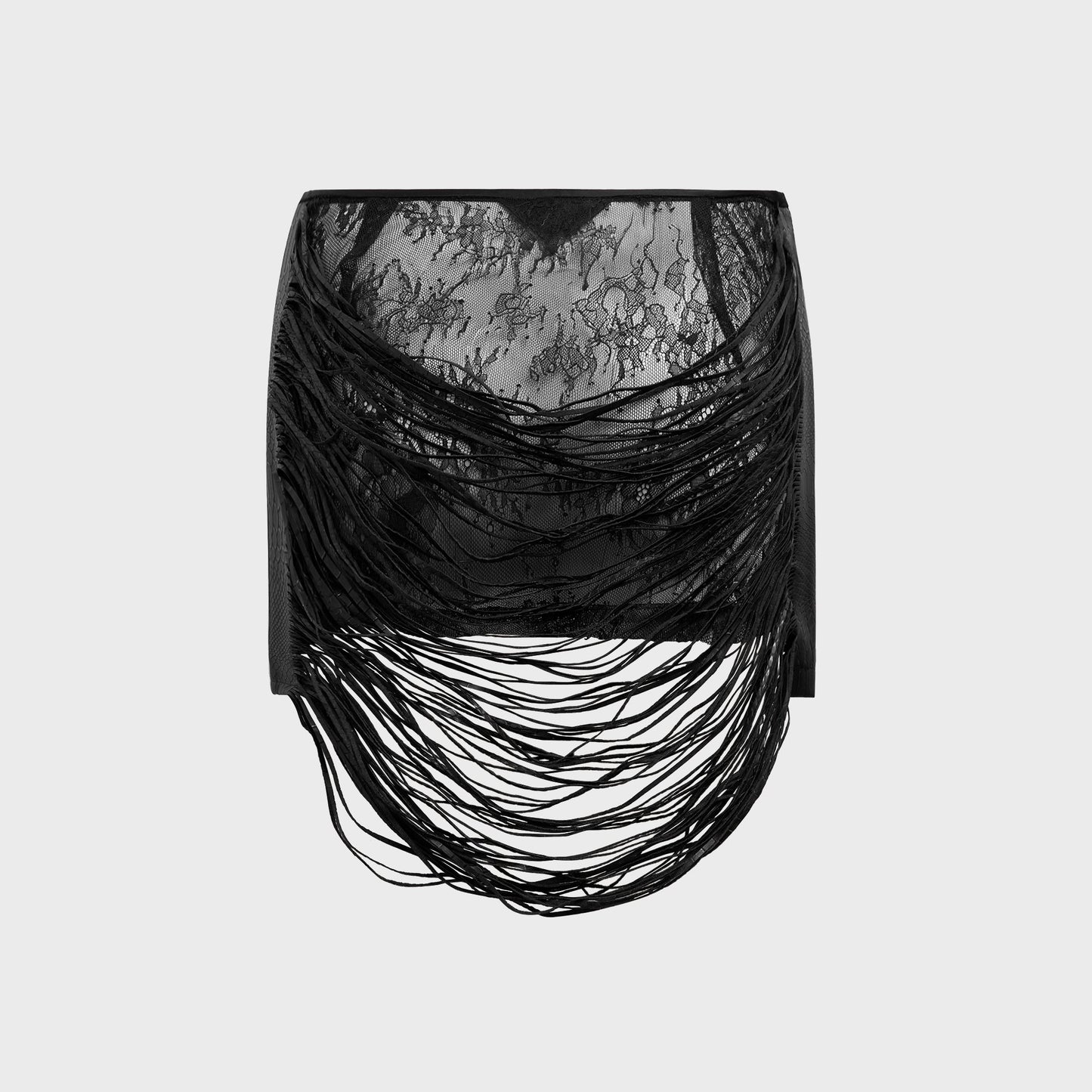 Women Kith Kim Shui Bao Fringe Skirt - Black