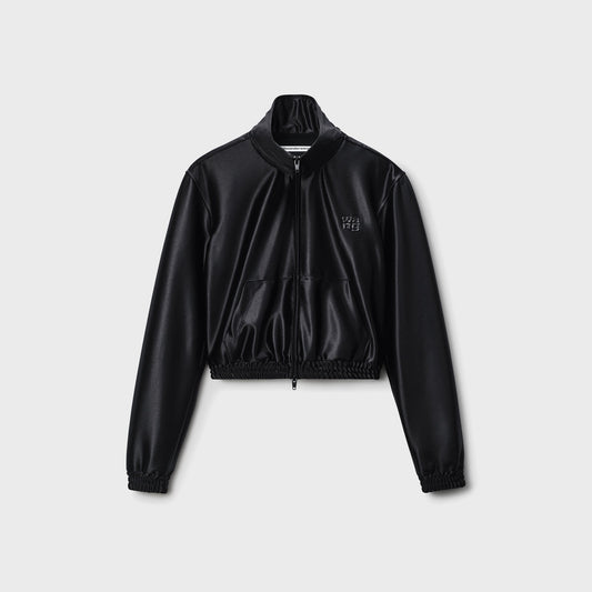 Women Kith T by Alexander Wang Shrunken Zip-Up Jacket - Black