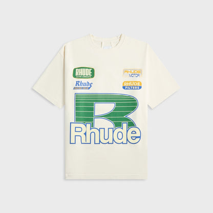 Men Kith Rhude Roadway Racing Tee - Vintage White
