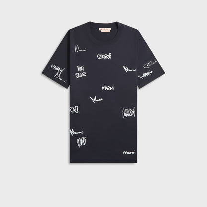 Men Kith Marni Short Sleeved Tee - Blue / Black