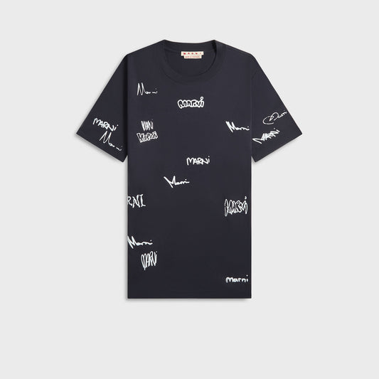 Men Kith Marni Short Sleeved Tee - Blue / Black
