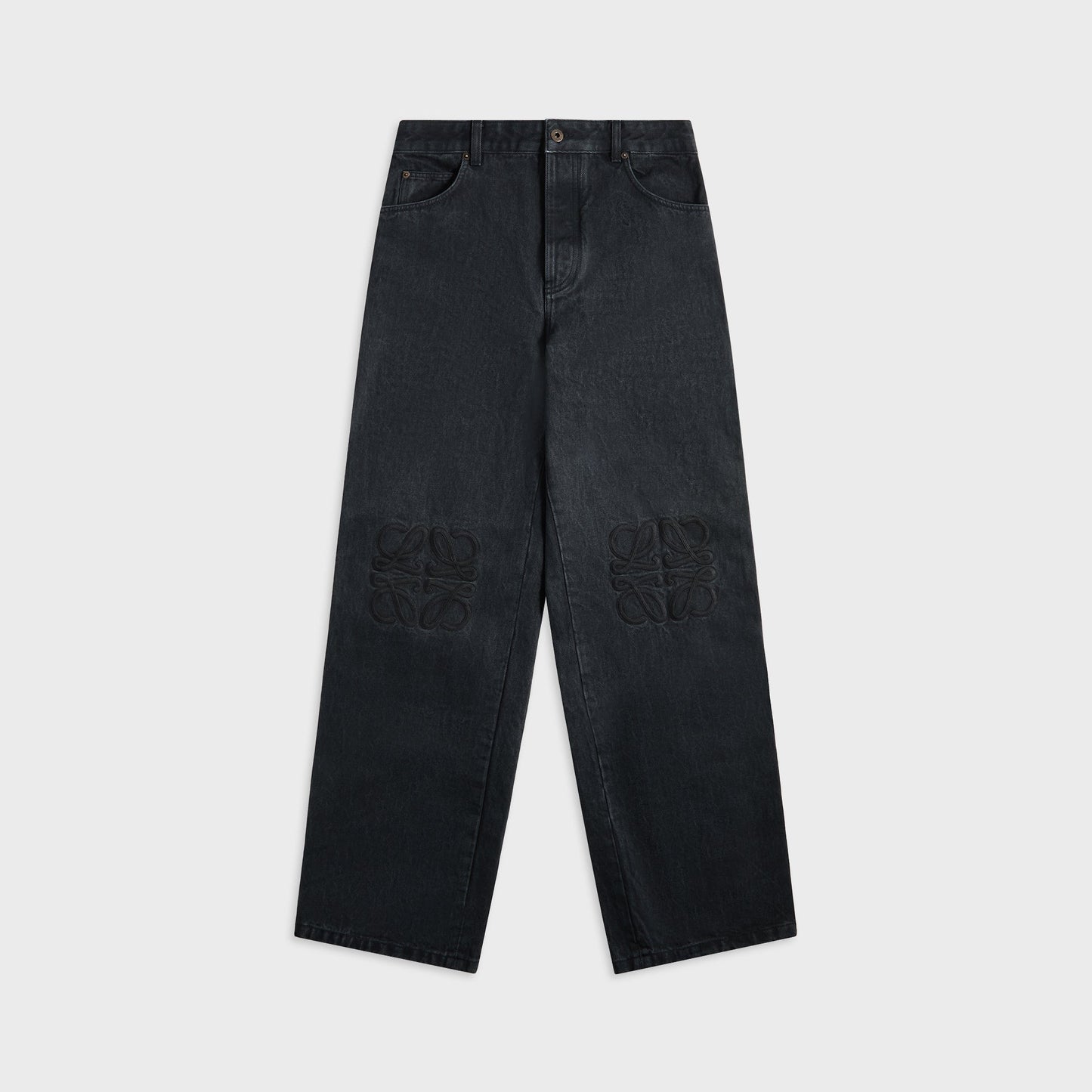 Men Kith Loewe Anagram Baggy Jeans - Black
