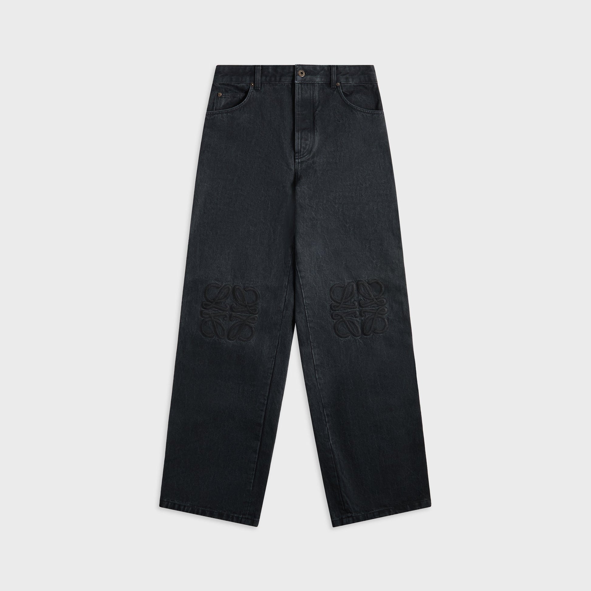Men Kith Loewe Anagram Baggy Jeans - Black