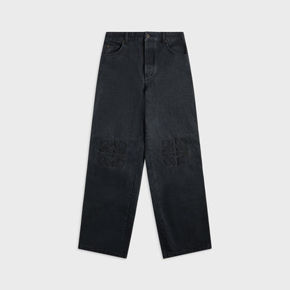 Men Kith Loewe Anagram Baggy Jeans - Black