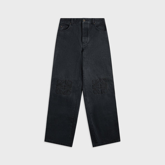 Men Kith Loewe Anagram Baggy Jeans - Black