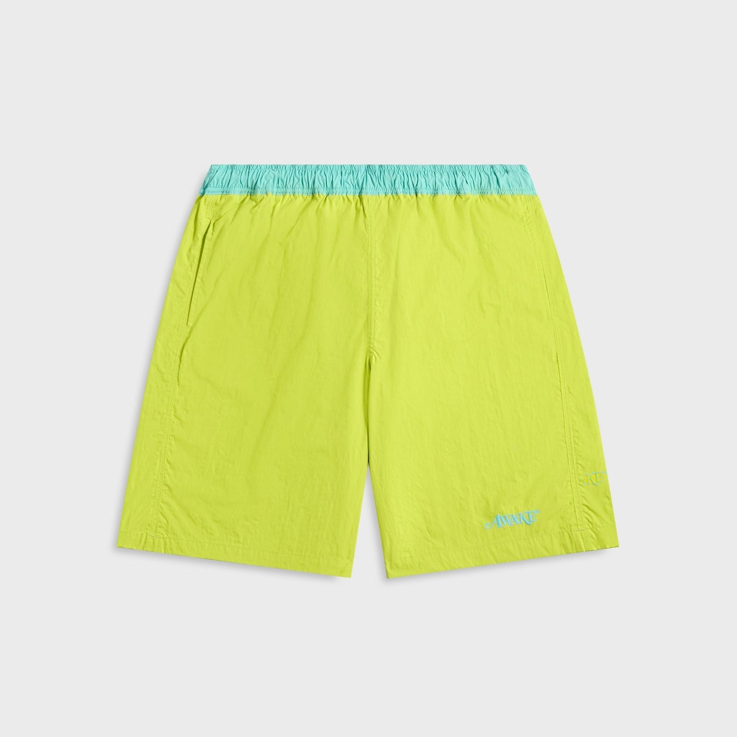 Men Kith Awake NY Classic Logo Swim Trunk - Lime Green