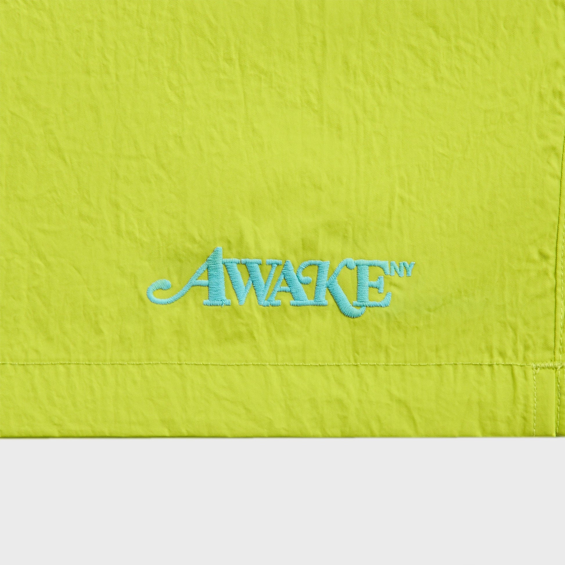 Men Kith Awake NY Classic Logo Swim Trunk - Lime Green