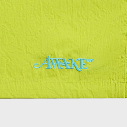 Men Kith Awake NY Classic Logo Swim Trunk - Lime Green