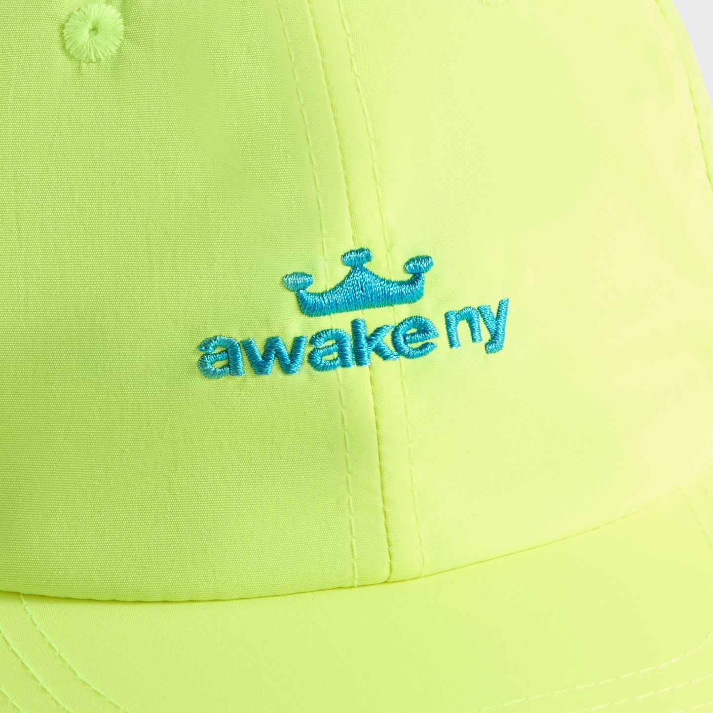 Men Kith Awake NY Logo Nylon Cap - Lime Green