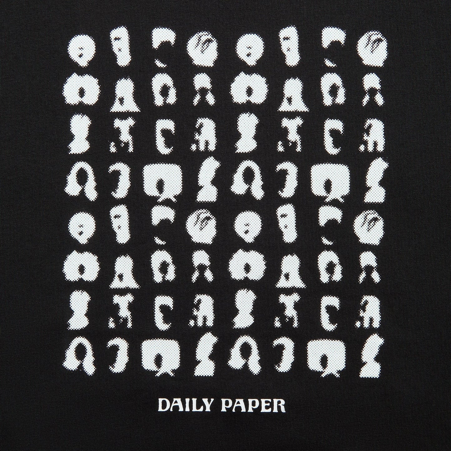Men Kith Daily Paper Hair Grid Tee - Black