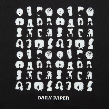 Men Kith Daily Paper Hair Grid Tee - Black