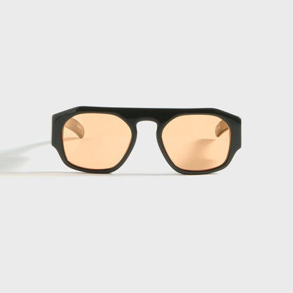 Men Kith Flatlist Shade 02 - Solid Forrest Dk Green / Solid Orange Lens