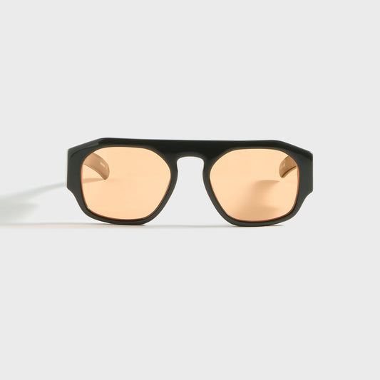 Men Kith Flatlist Shade 02 - Solid Forrest Dk Green / Solid Orange Lens
