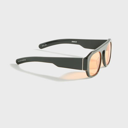 Men Kith Flatlist Shade 02 - Solid Forrest Dk Green / Solid Orange Lens