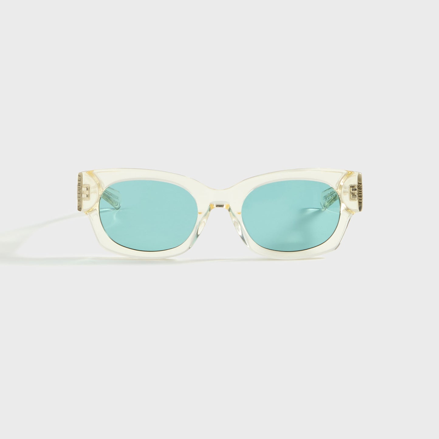 Men Kith Flatlist Shade 01 - Crystal Yellow / Solid Teal Lens