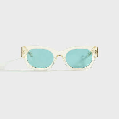 Men Kith Flatlist Shade 01 - Crystal Yellow / Solid Teal Lens