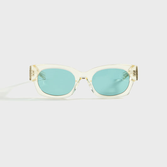 Men Kith Flatlist Shade 01 - Crystal Yellow / Solid Teal Lens
