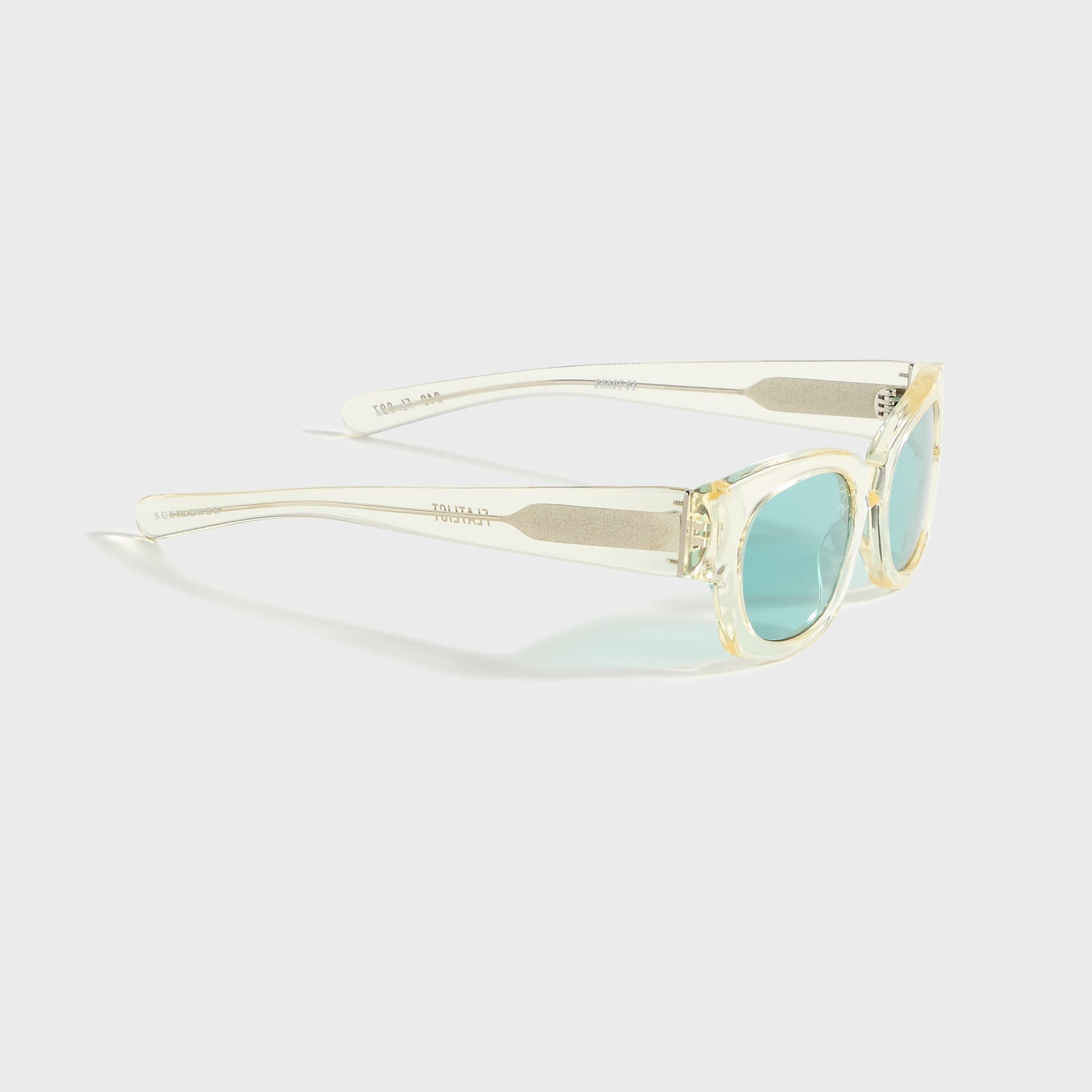 Men Kith Flatlist Shade 01 - Crystal Yellow / Solid Teal Lens