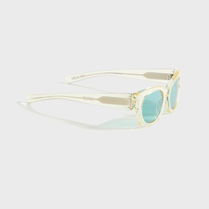 Men Kith Flatlist Shade 01 - Crystal Yellow / Solid Teal Lens