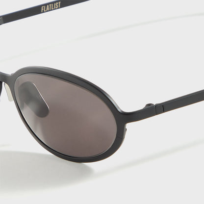 Men Kith Flatlist Cohen - Matte Black / Solid Black Lens
