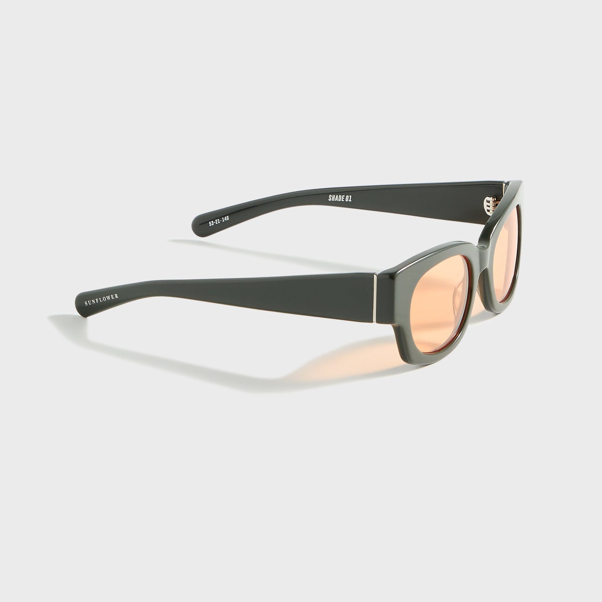 Men Kith Flatlist Shade 01 - Solid Forest Dk Green / Solid Orange Lens