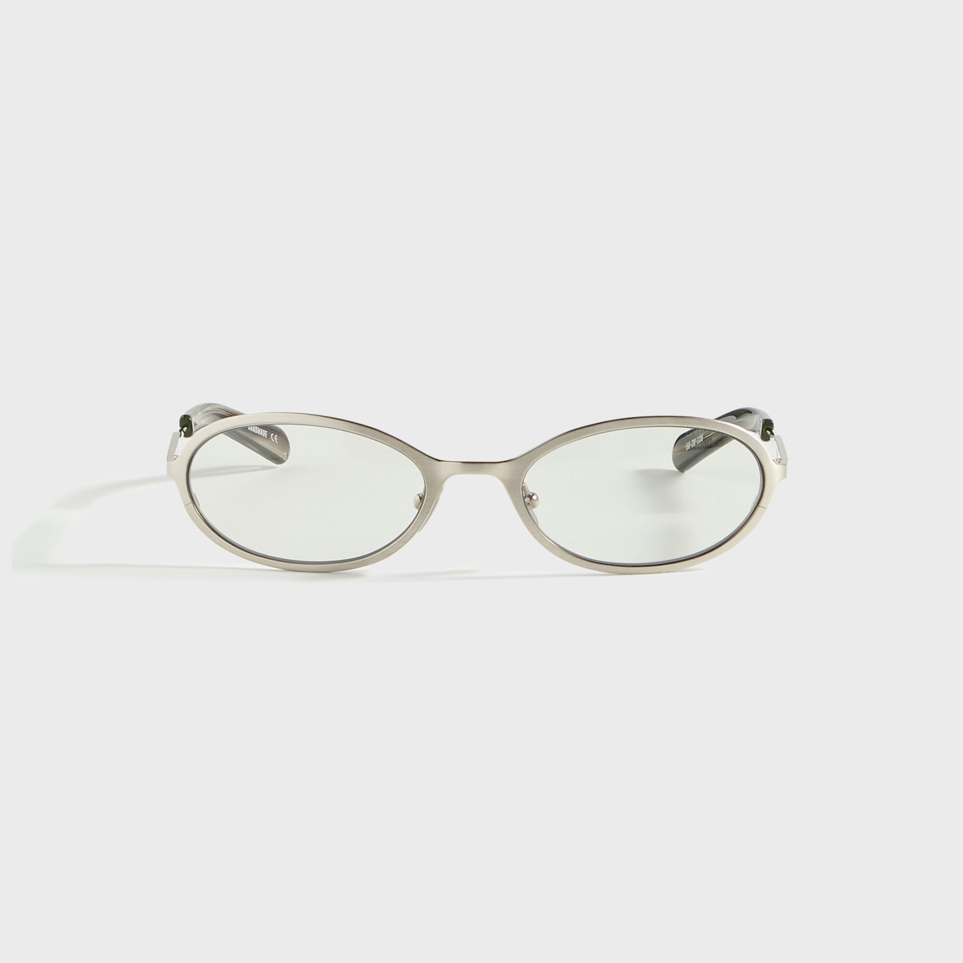 Men Kith Flatlist Cohen - Brushed Silver / Transparent Grey Lens