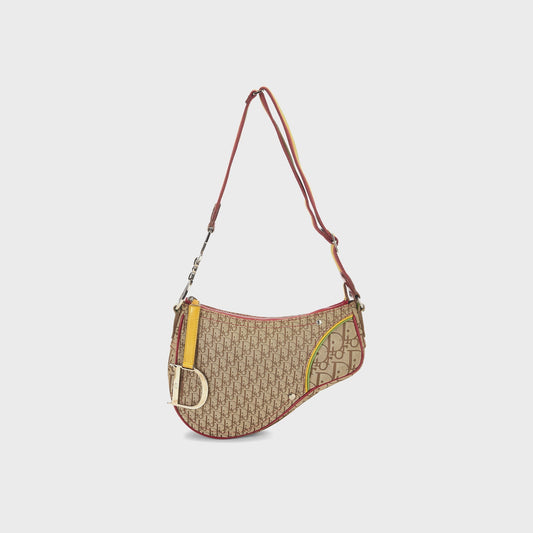 Women Kith WGACA Dior Canvas Rasta Saddle Pochette - Multi