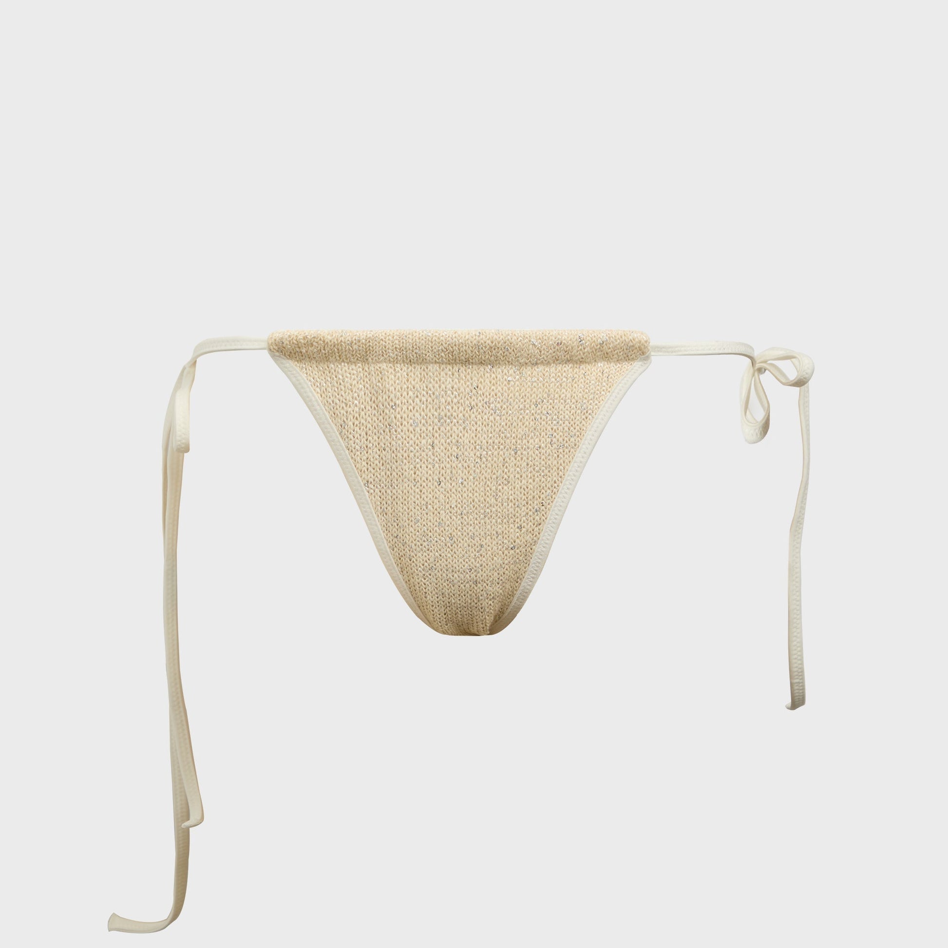 Women Kith Asta Resort Mia Bikini Bottom - Ivory Sequin
