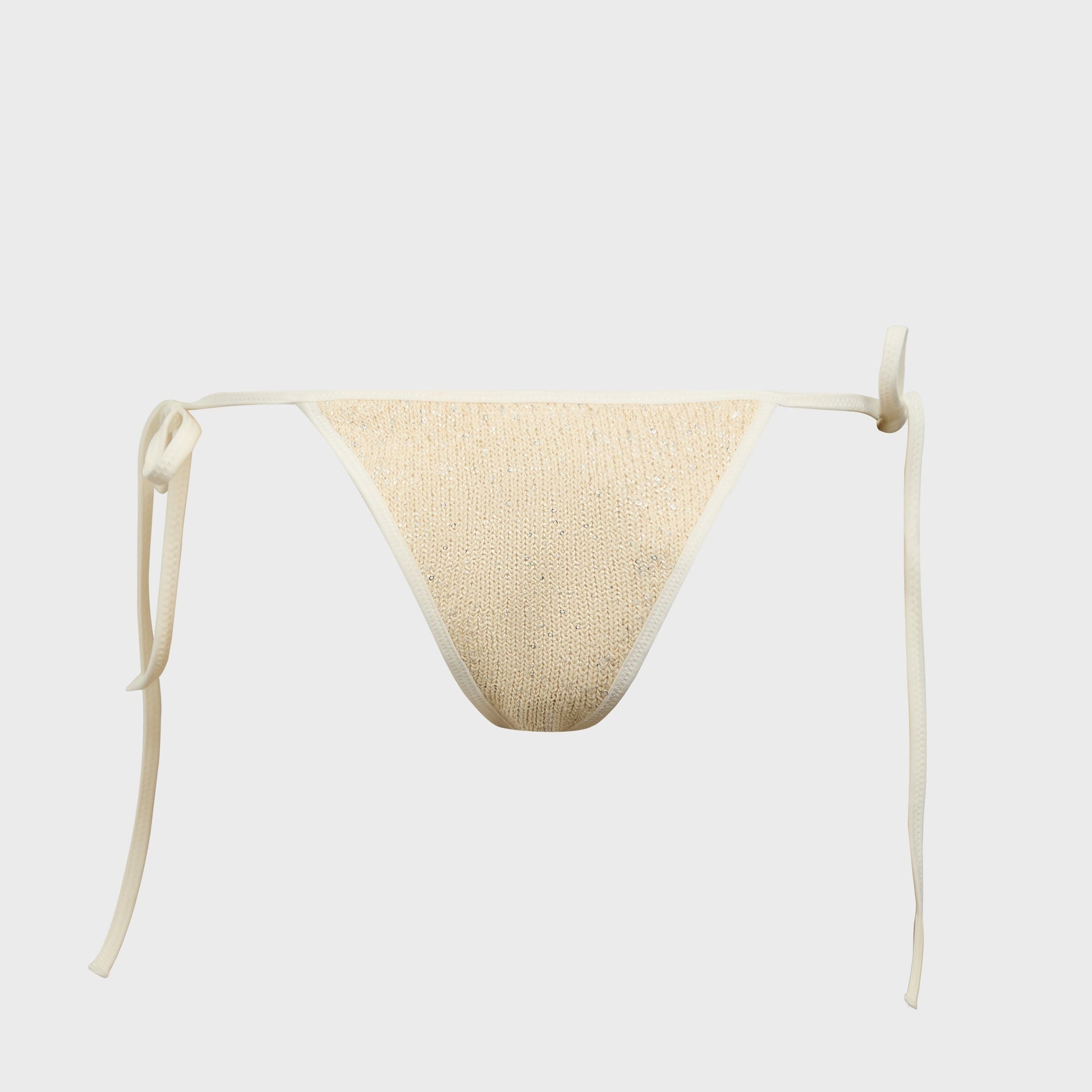Women Kith Asta Resort Mia Bikini Bottom - Ivory Sequin