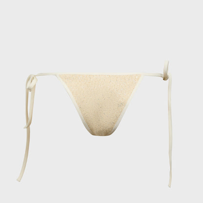 Women Kith Asta Resort Mia Bikini Bottom - Ivory Sequin