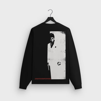 Men Kith Kith for Scarface Tony Montana Long Sleeve Tee - Black
