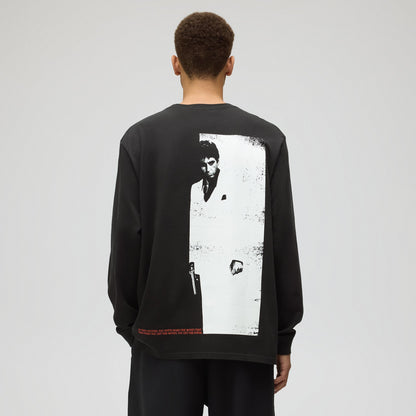 Men Kith Kith for Scarface Tony Montana Long Sleeve Tee - Black
