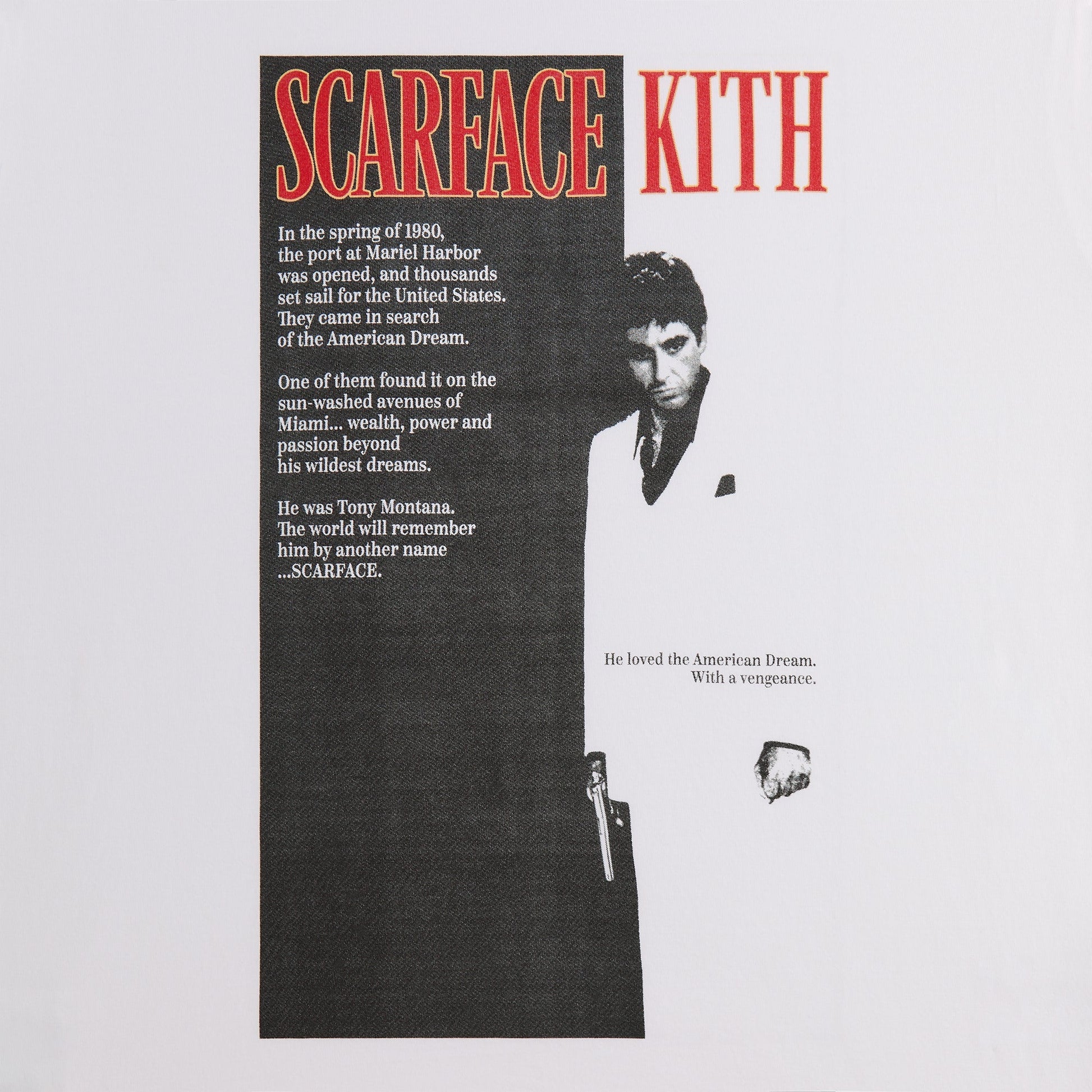 Men Kith Kith for Scarface Film Poster Vintage Tee - White