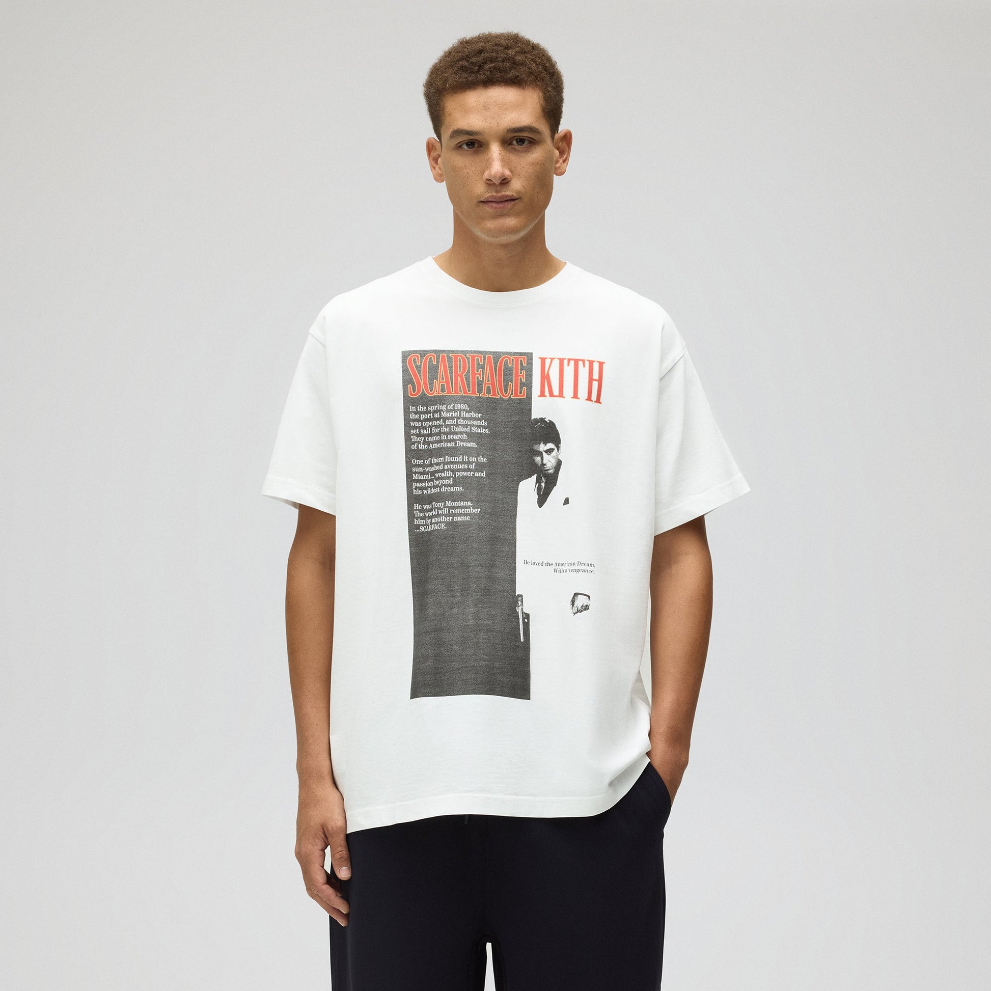 Men Kith Kith for Scarface Film Poster Vintage Tee - White