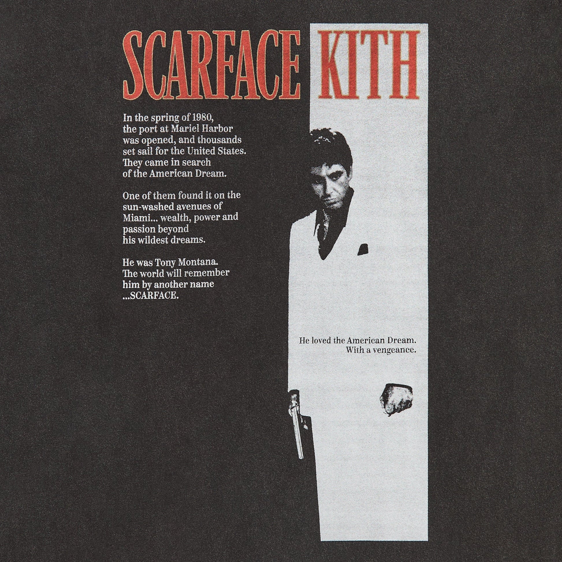 Men Kith Kith for Scarface Film Poster Vintage Tee - Black