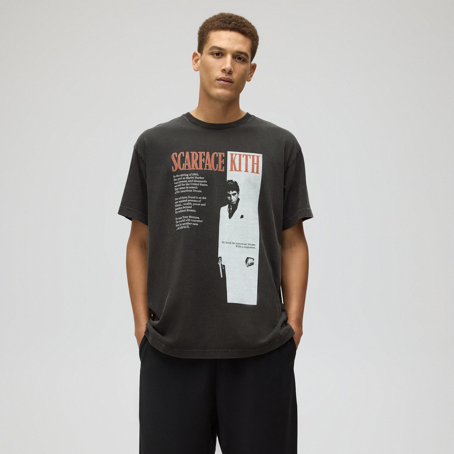 Men Kith Kith for Scarface Film Poster Vintage Tee - Black