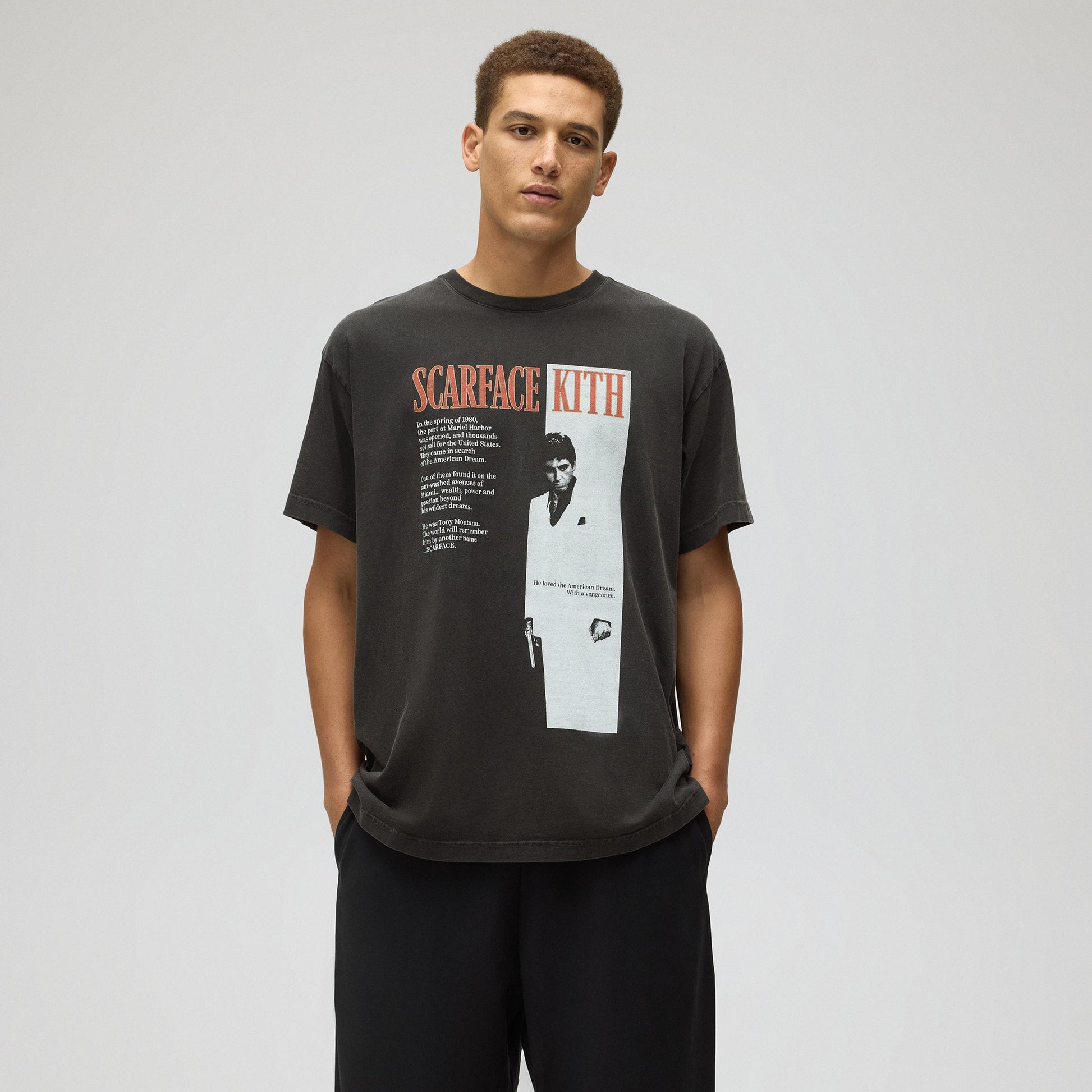Men Kith Kith for Scarface Film Poster Vintage Tee - Black
