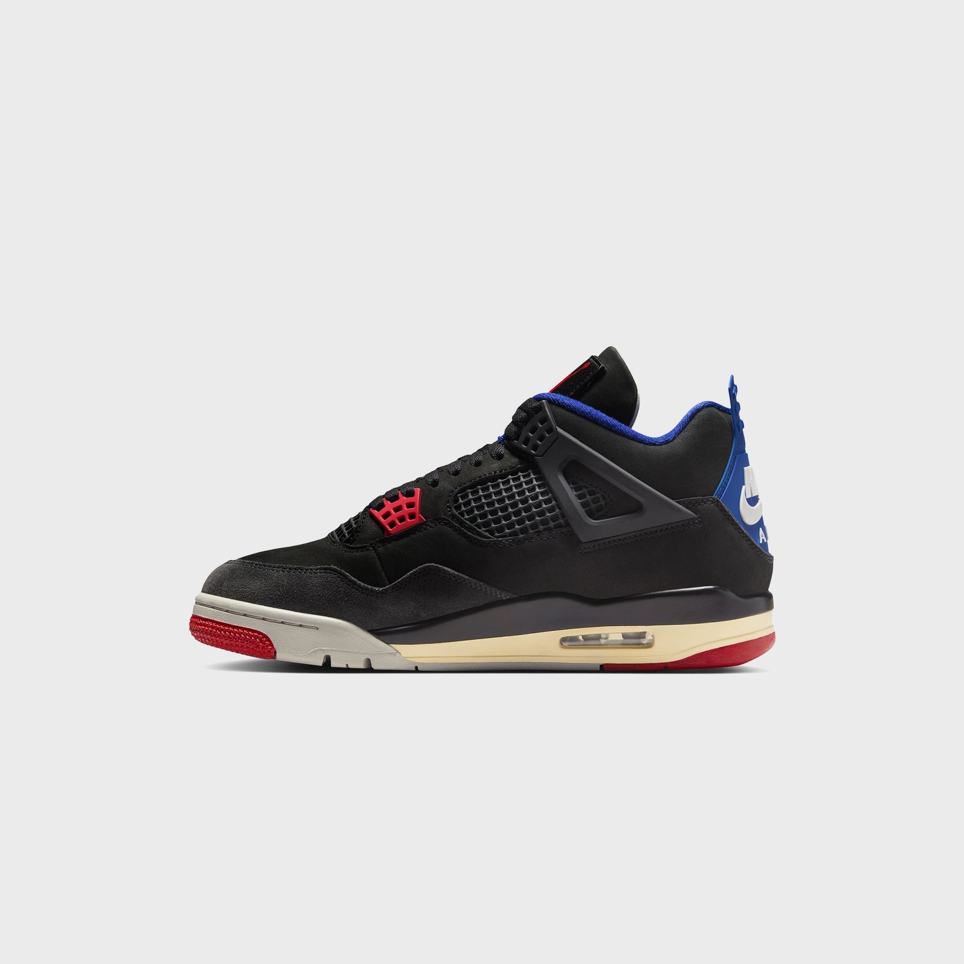 Men Kith Jordan Air Jordan 4 Retro OG - Black / Fire Red / Deep Royal Blue / Da