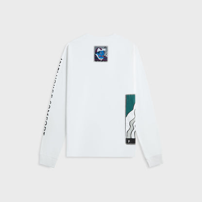 Men Kith by Parra Your Face Long Sleeve Tee - White
