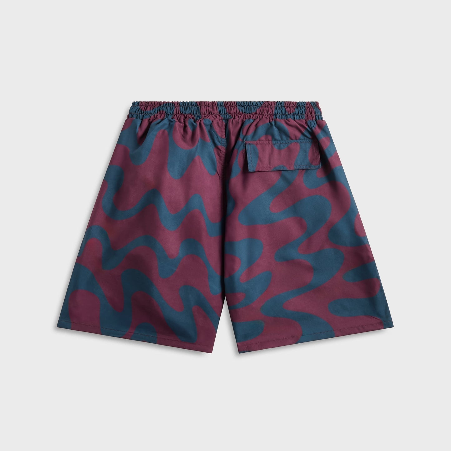 Men Kith by Parra Splashed Swim Shorts - Burgundy