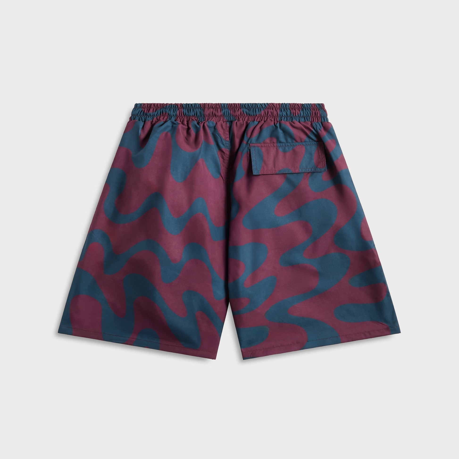 Men Kith by Parra Splashed Swim Shorts - Burgundy
