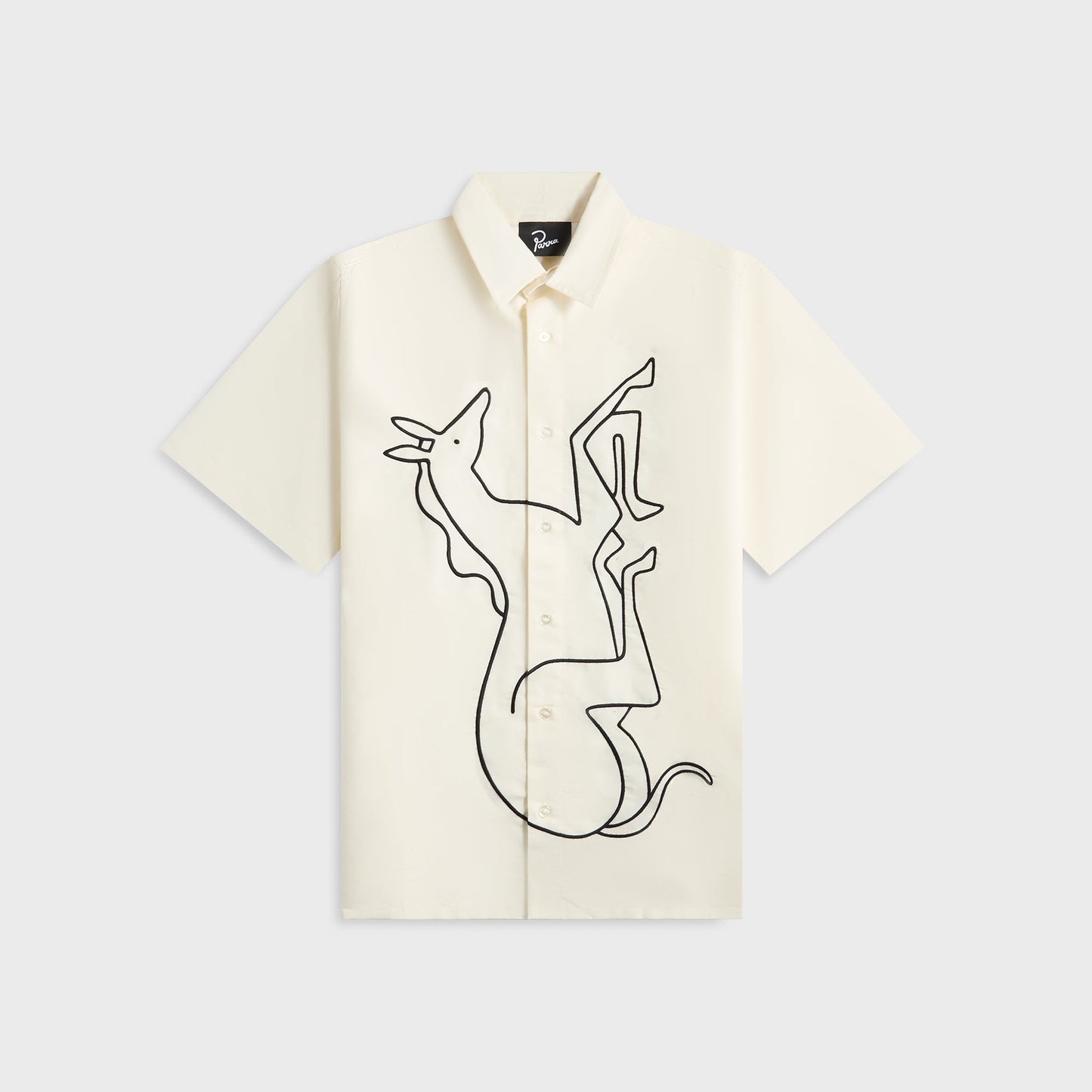 Men Kith by Parra Vertical Horse Short Sleeve Shirt - Off White