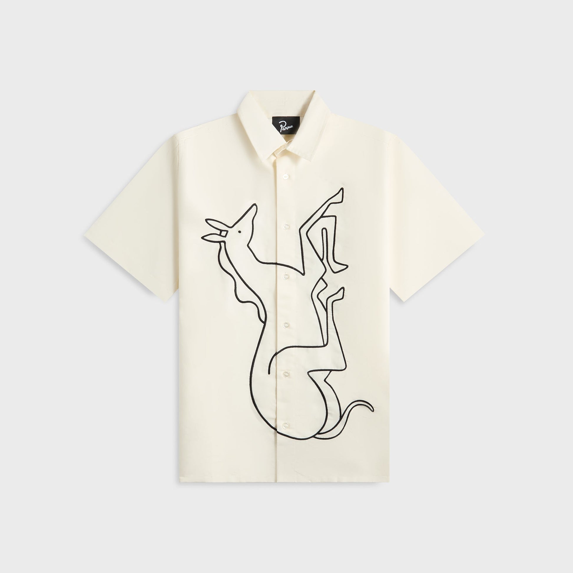 Men Kith by Parra Vertical Horse Short Sleeve Shirt - Off White