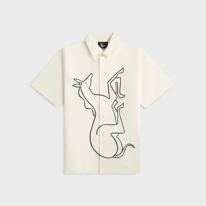 Men Kith by Parra Vertical Horse Short Sleeve Shirt - Off White