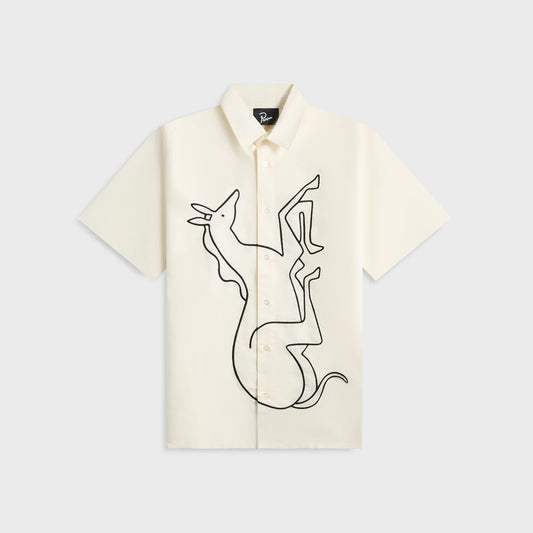 Men Kith by Parra Vertical Horse Short Sleeve Shirt - Off White