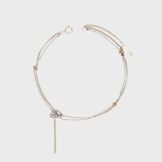 Women Kith Justine Clenquet Amber Necklace - Gold / Palladium