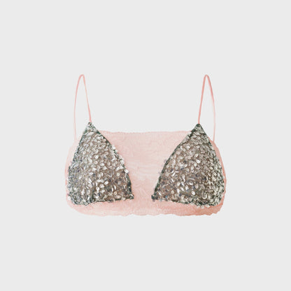 Women Kith Siedres Sequined Lace Bralette - Pink
